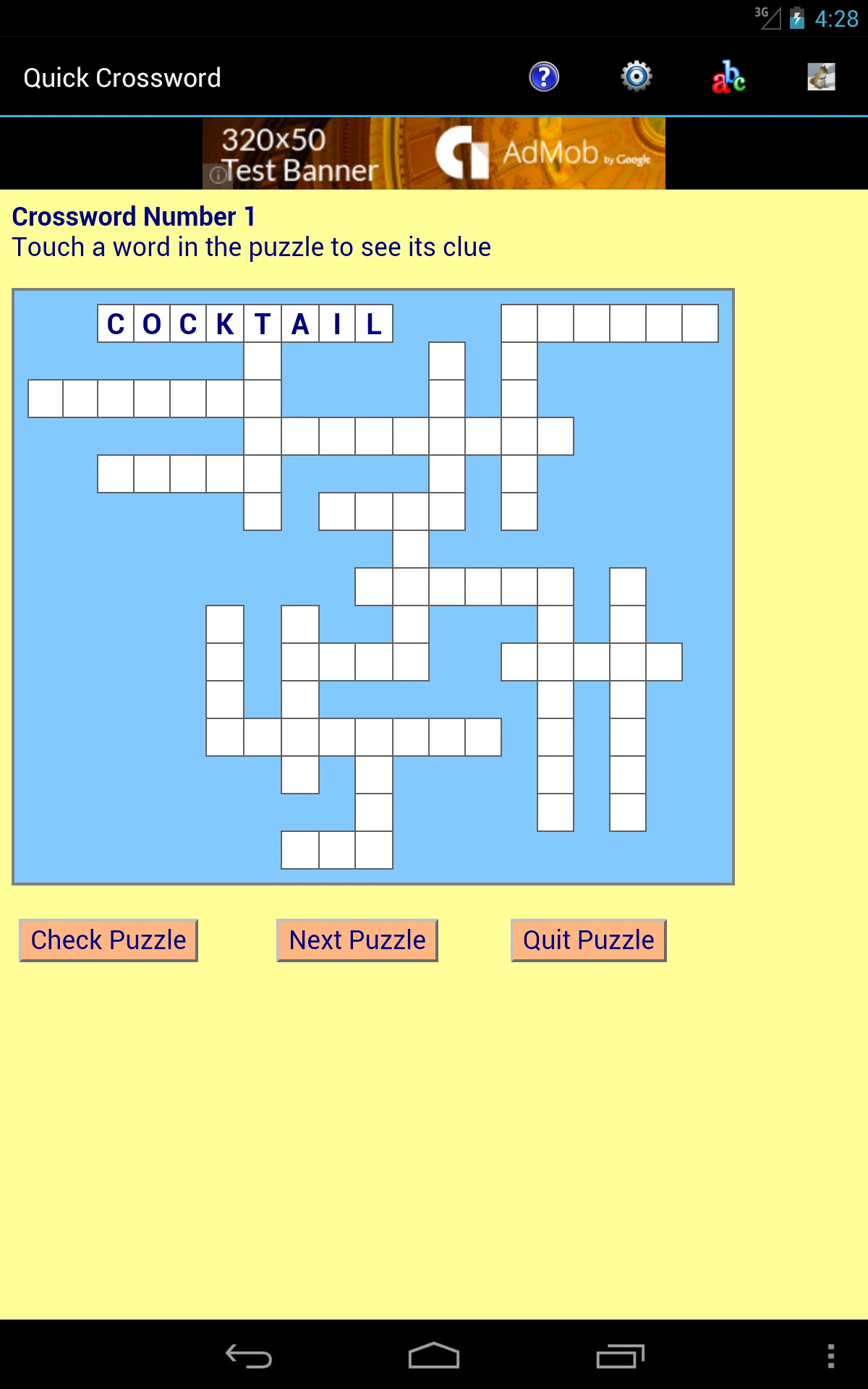 Quick Crossword screenshot