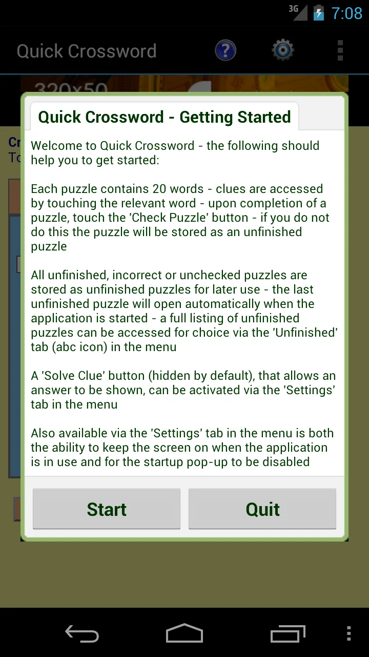 Quick Crossword screenshot
