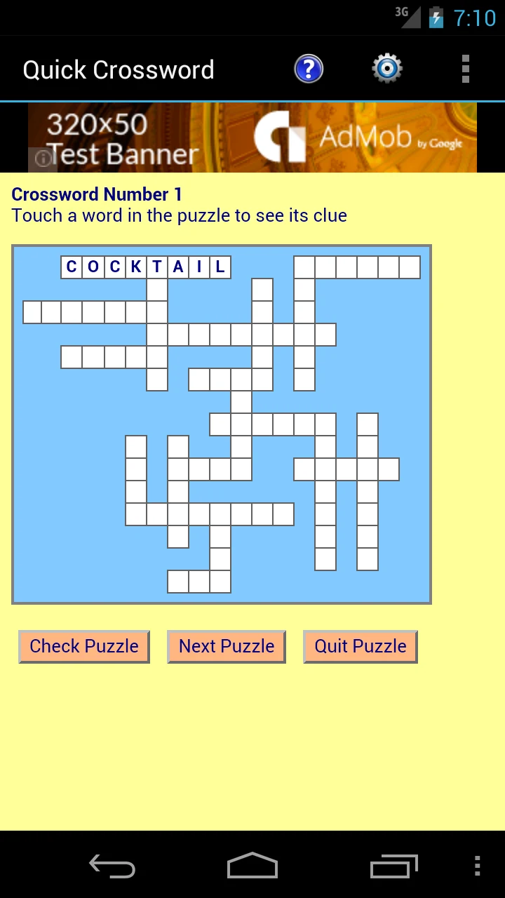 Quick Crossword screenshot